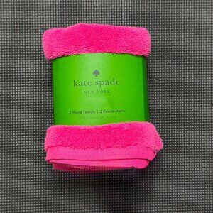 2 pc Kate Spade Hot Pink Fuchsia Hand Towels Towel Set Snapdragon Snap Dragon